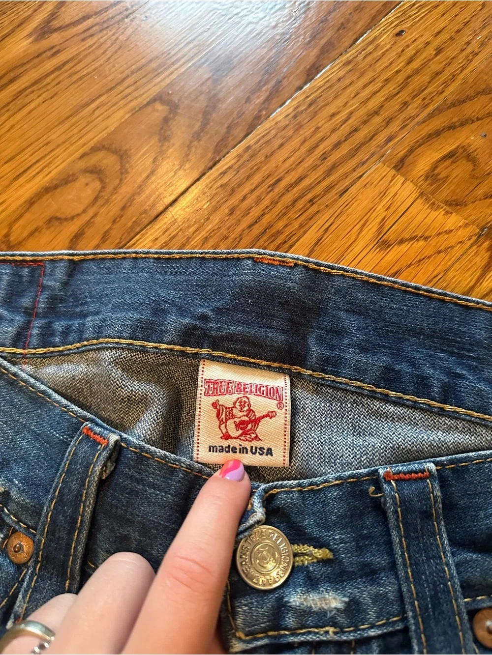 True Religion Men's Blue Denim Jeans Size 34